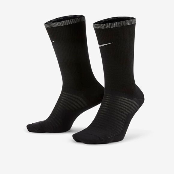 Nike Spark Lightweight Crew Running Socks Black Silver Men's M 6.5-8 Brand New - Picture 6 of 7